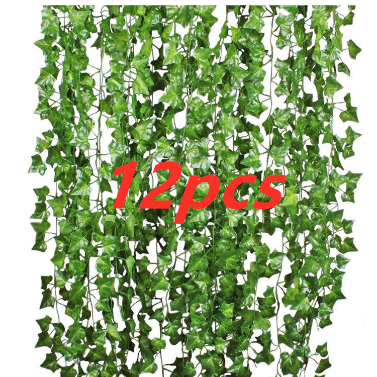 Green Silk Artificial Hanging Leaf Garland Plants