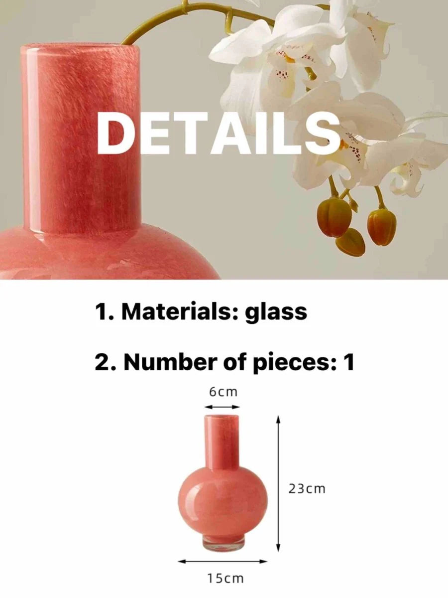 Retro Color Glazed Decorative Vase - Unique Glass Vase Decor