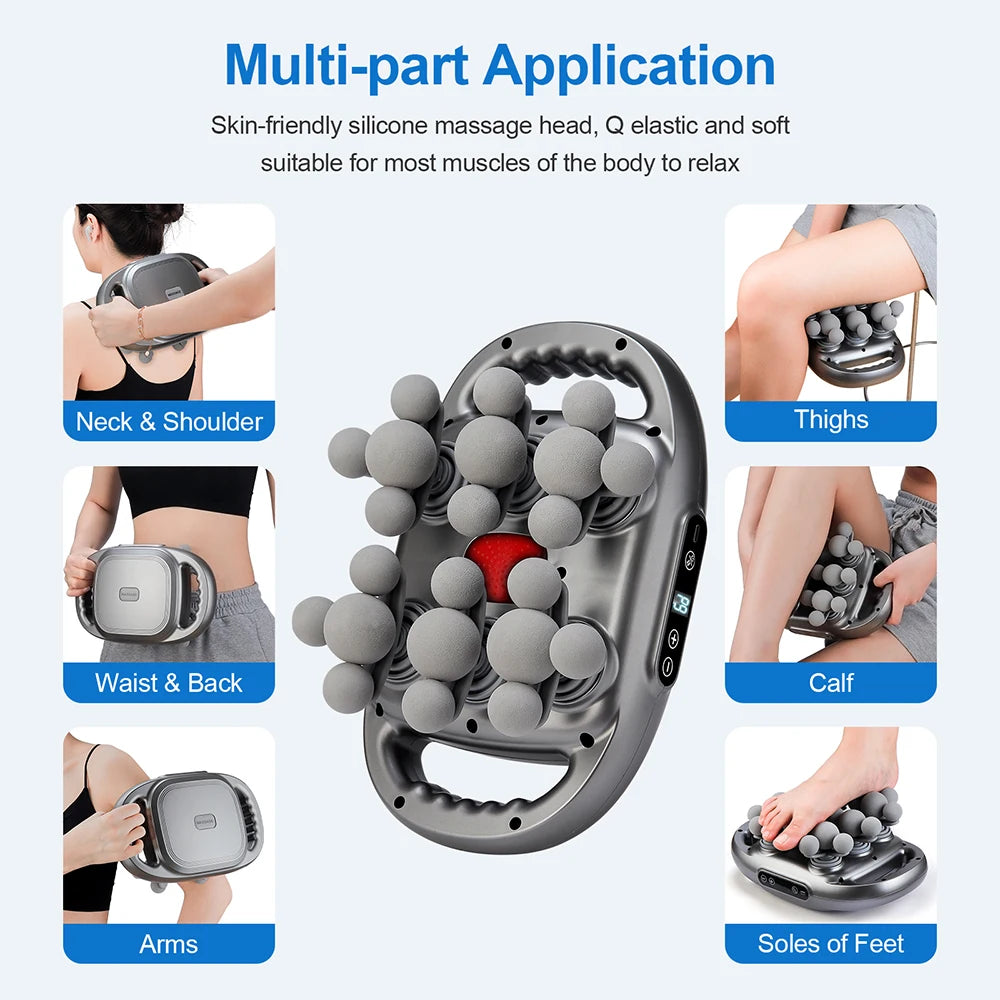 22-Head High-Frequency Vibration Massage Gun for Body, Back, Waist, Neck, and Shoulder Relief
