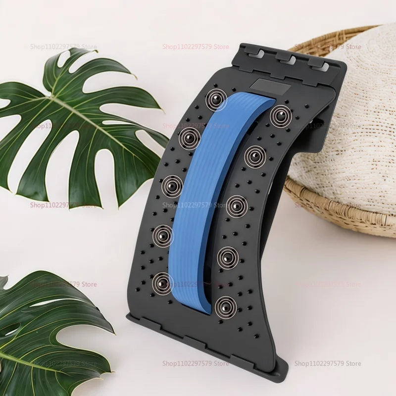 Lumbar Support and Relaxation Device - Fitness Massager for Spine Pain Relief and Stretching