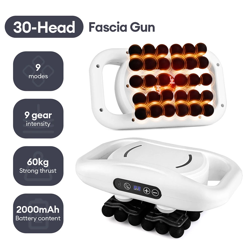 22-Head High-Frequency Vibration Massage Gun for Body, Back, Waist, Neck, and Shoulder Relief