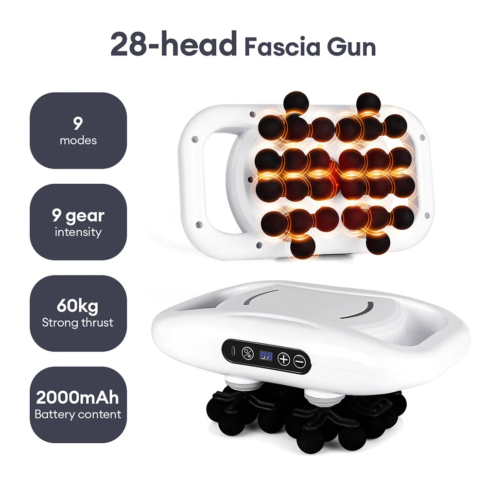 22-Head High-Frequency Vibration Massage Gun for Body, Back, Waist, Neck, and Shoulder Relief
