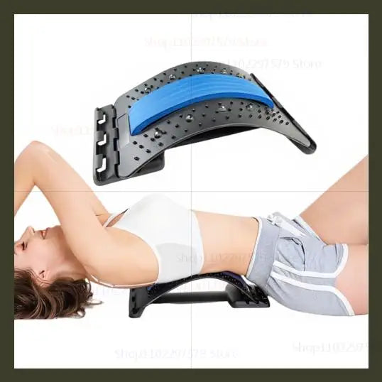 Lumbar Support and Relaxation Device - Fitness Massager for Spine Pain Relief and Stretching