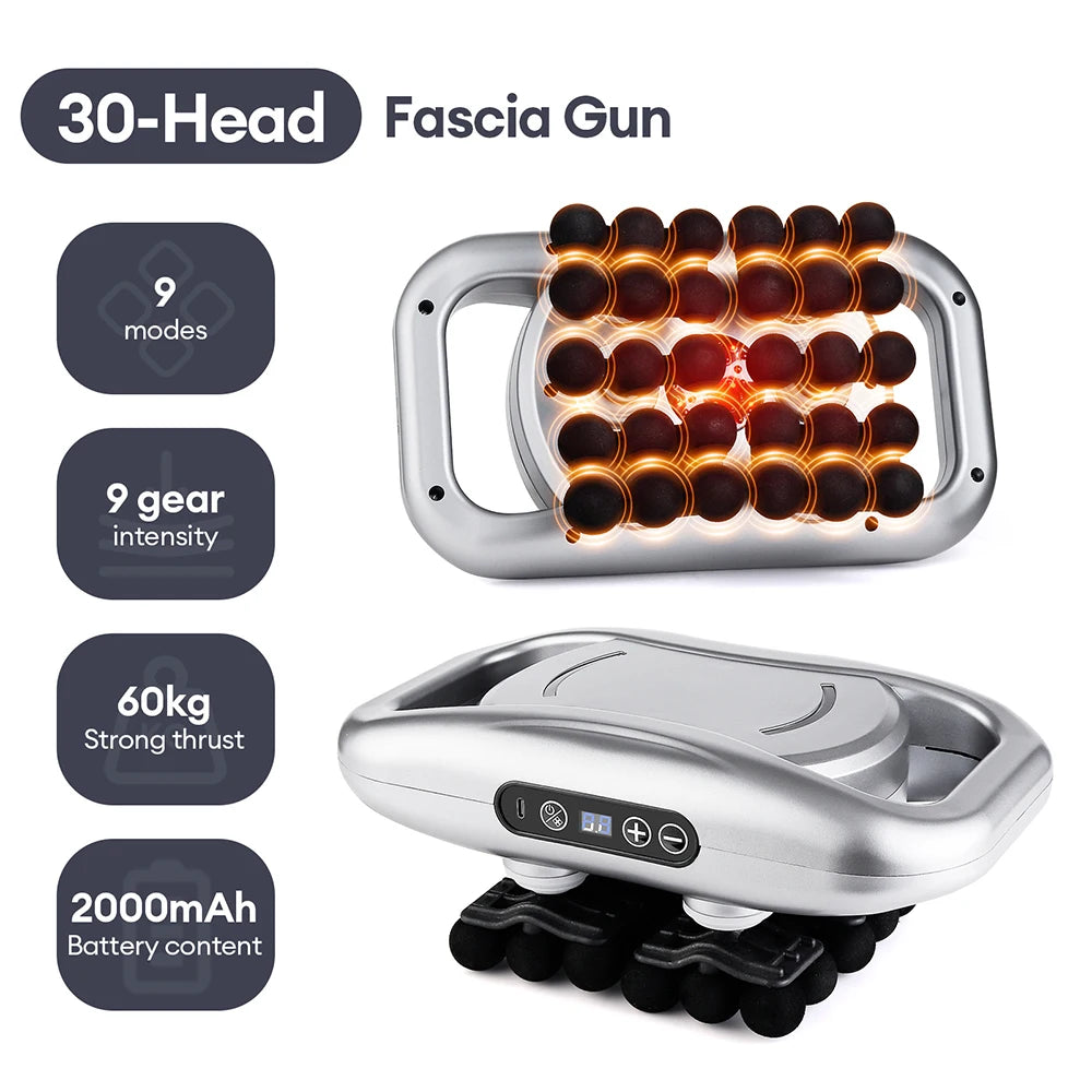 22-Head High-Frequency Vibration Massage Gun for Body, Back, Waist, Neck, and Shoulder Relief