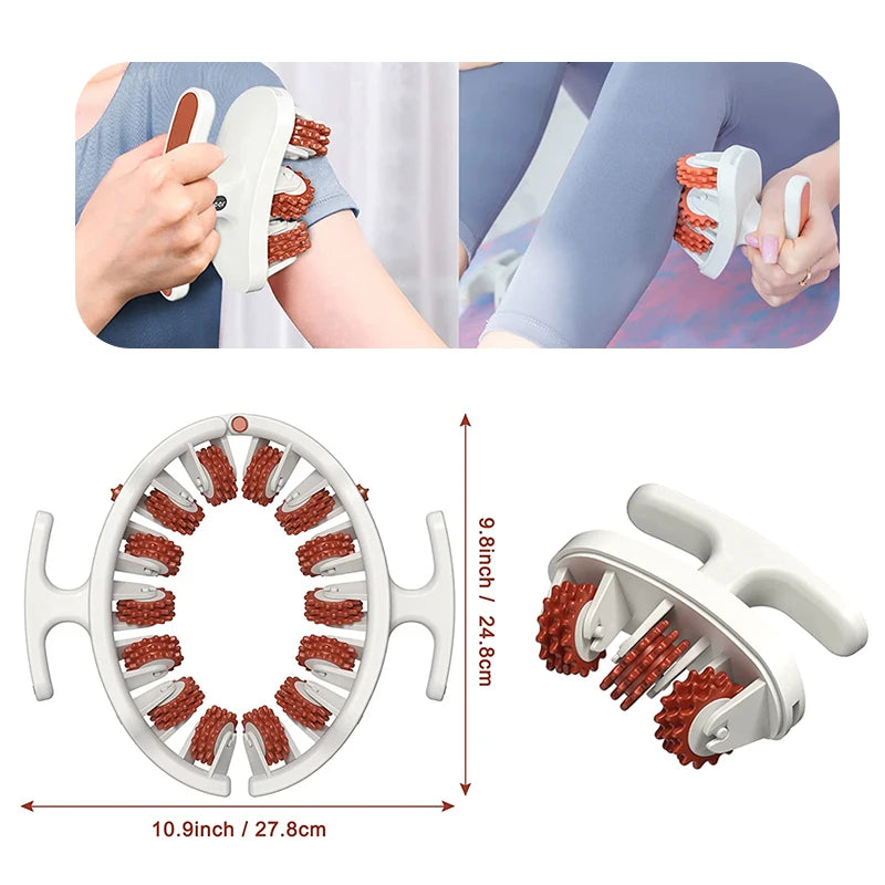 Massaging Leg Clamp and Roller for Inner Thigh and Calf Muscle Relaxation Training