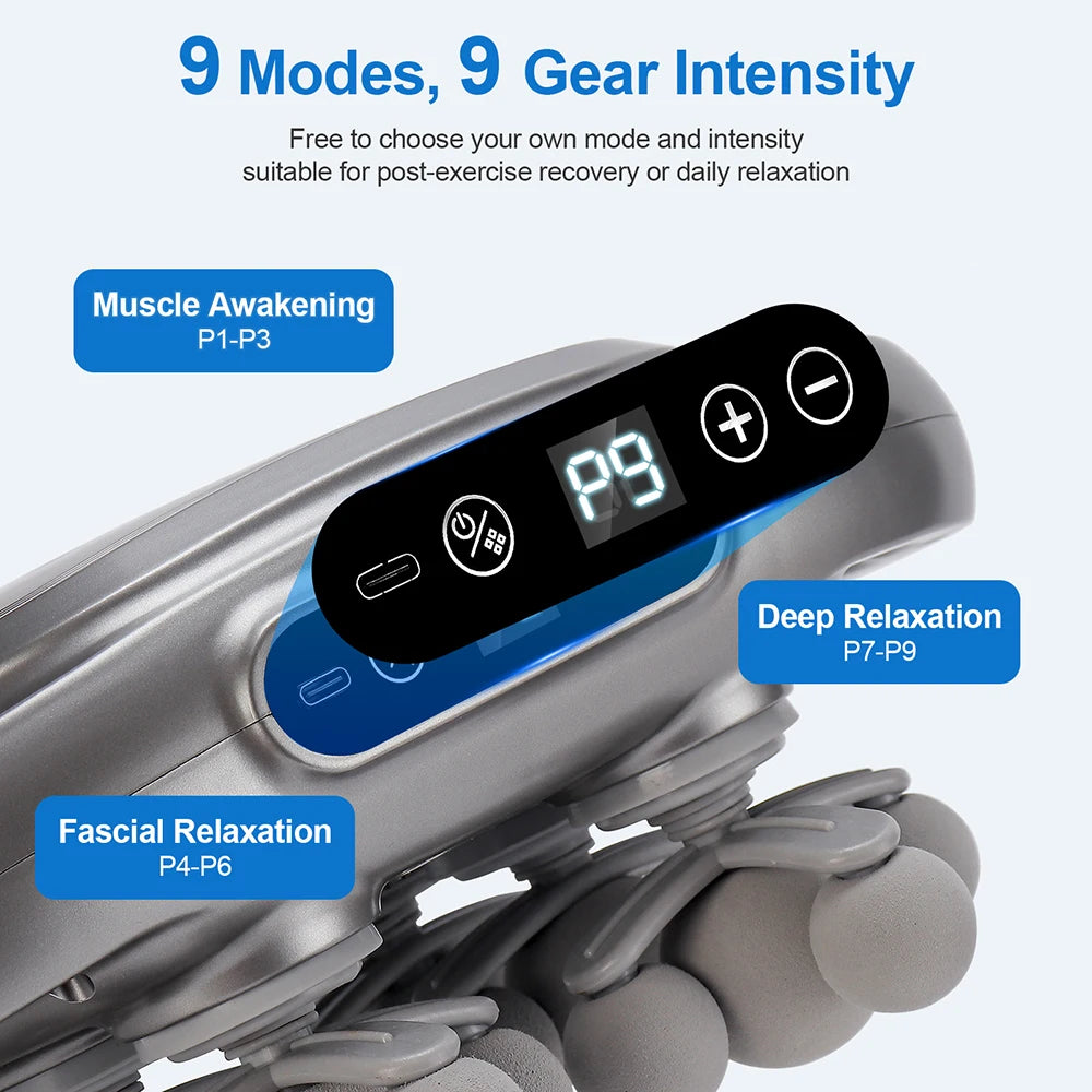 22-Head High-Frequency Vibration Massage Gun for Body, Back, Waist, Neck, and Shoulder Relief