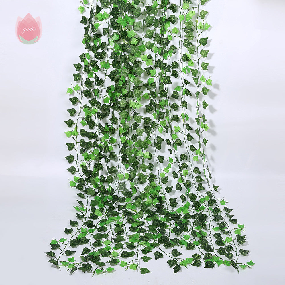 Green Silk Artificial Hanging Leaf Garland Plants