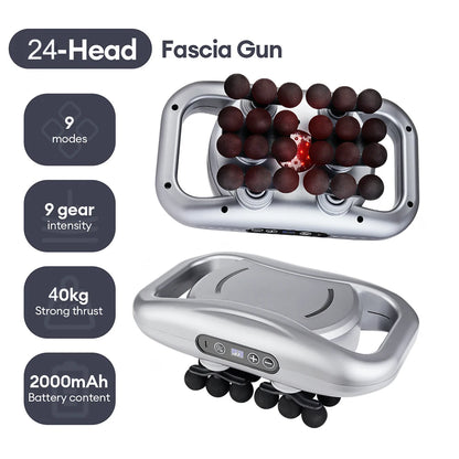 22-Head High-Frequency Vibration Massage Gun for Body, Back, Waist, Neck, and Shoulder Relief